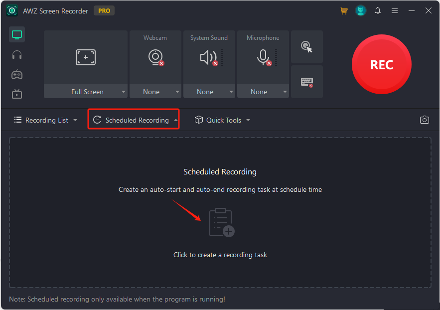 Set a scheduled recording