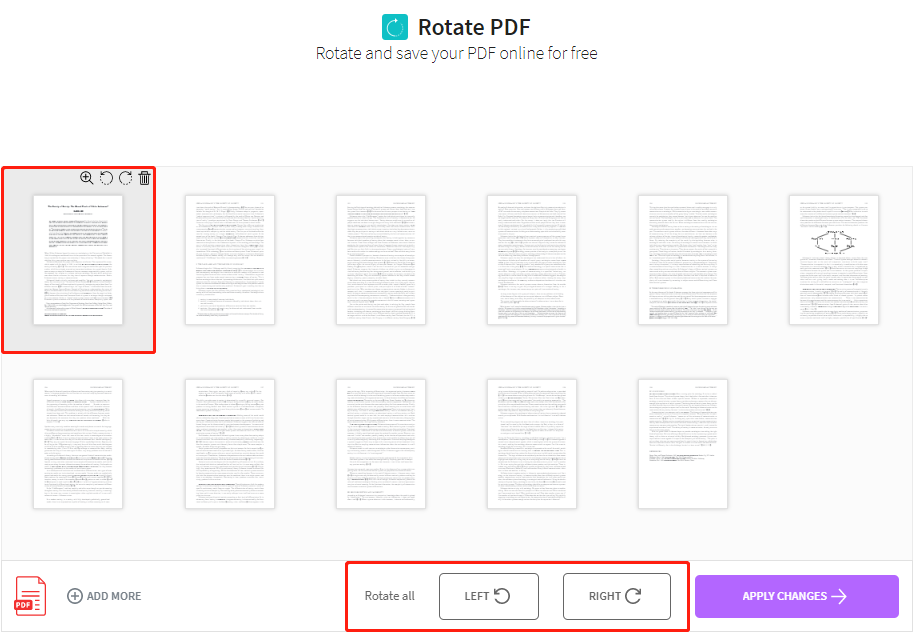 Rotate a PDF: Rotate PDF pages online for free