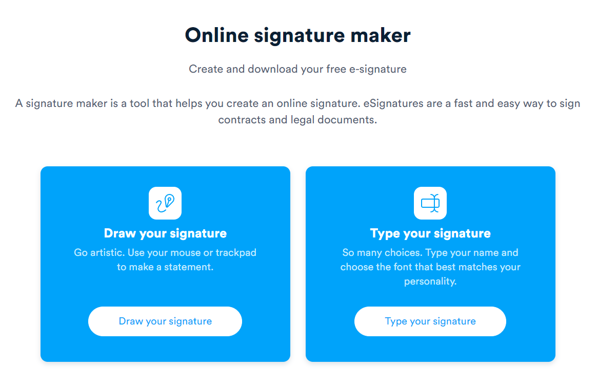 how to create an electronic signature online