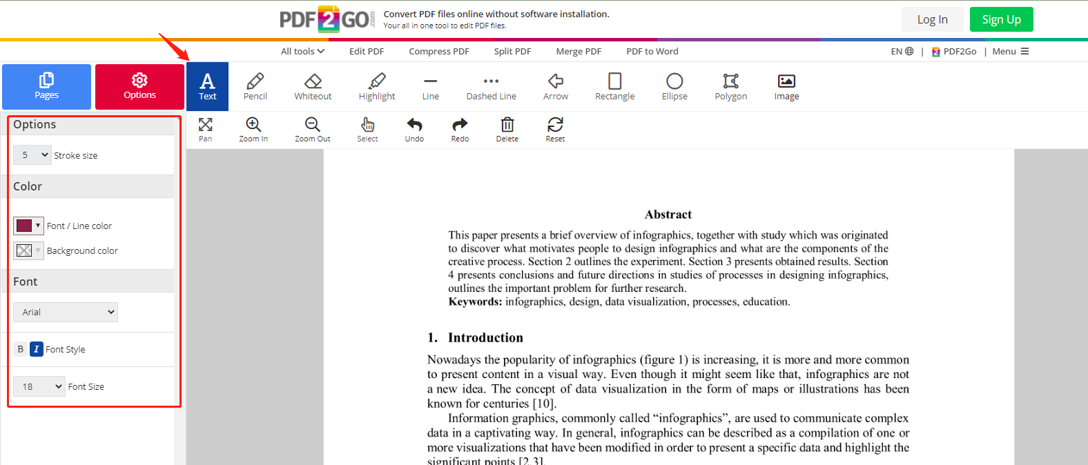 pdf add text box online