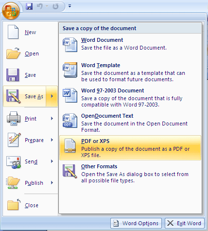 how to convert microsoft word 2003 to pdf file