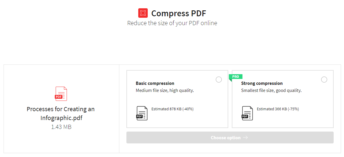 online pdf size reducer less than 100kb