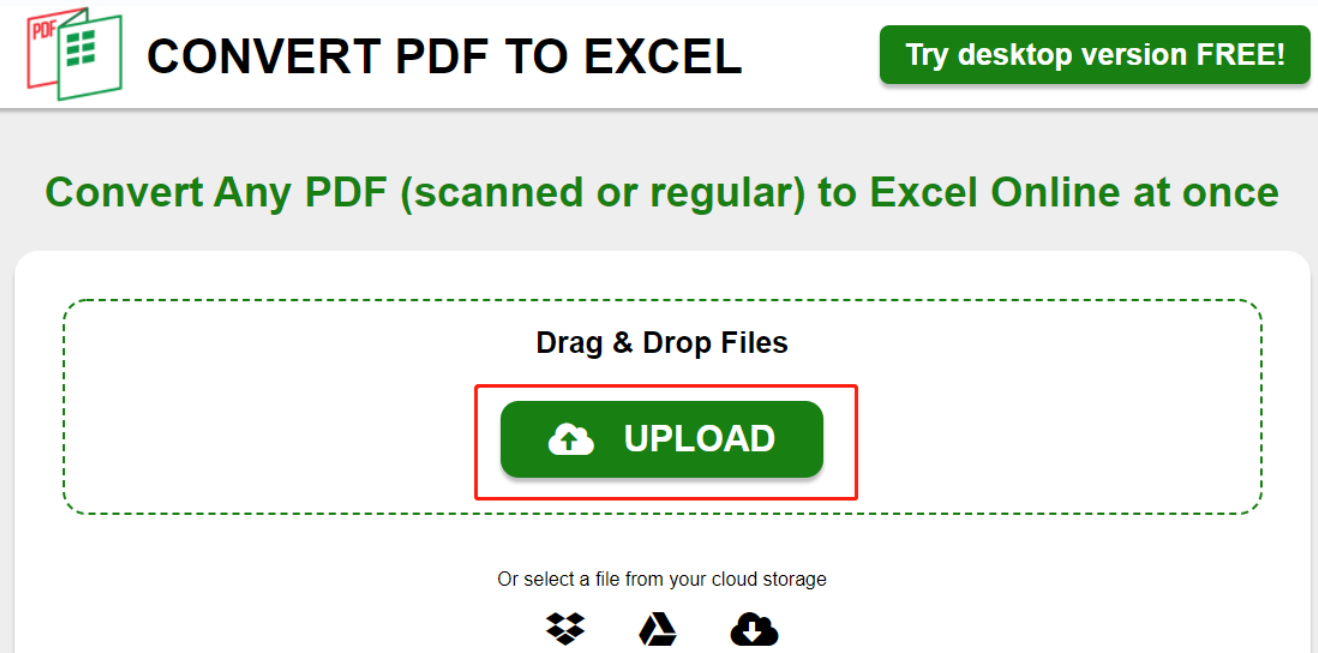 pdf to excel online free no email