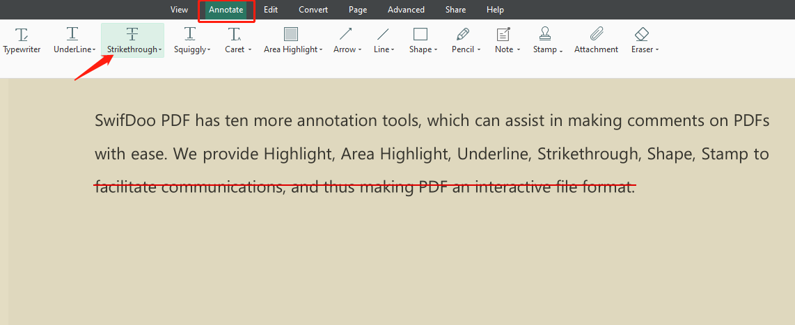 how to strikethrough in pdf pro