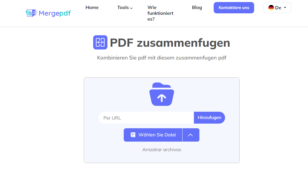 Mergepdf ist ein ideales Online-Tool zum Zusammenführen von PDF Dateien.