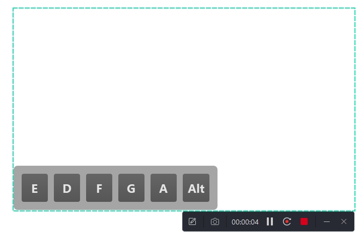 Record keyboard keypress