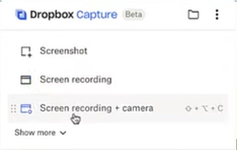 4K screen recorder Dropbox Capture
