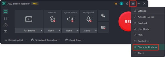 Update AWZ Screen Recorder