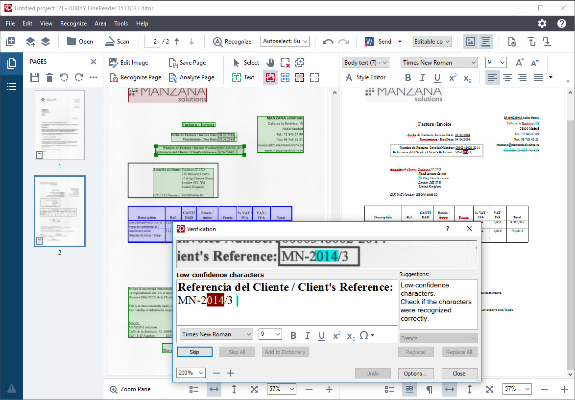 Recognize text in a PDF using ABBYY FineReader PDF’s OCR Editor