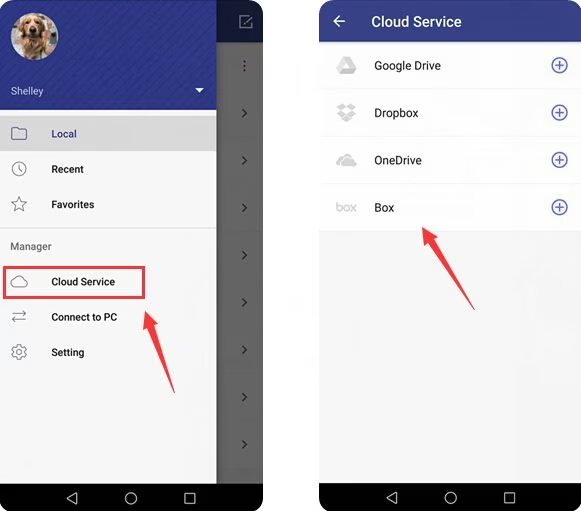 Access Cloud Service on Android