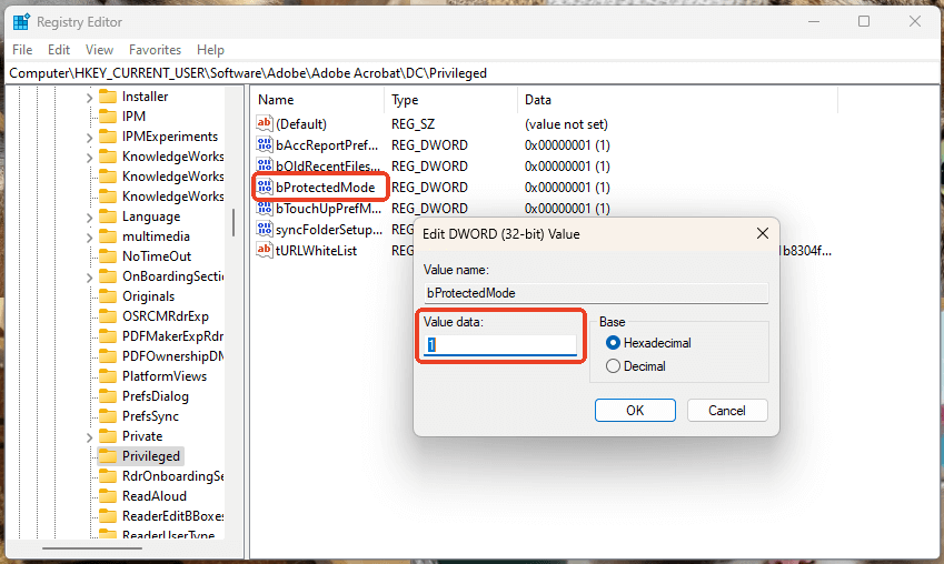Disable "Protected Mode at Startup"