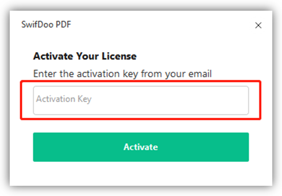 Activate SwifDoo PDF with license key step 4