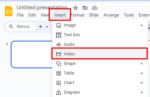 Add a video to Google Slides from YouTube 1