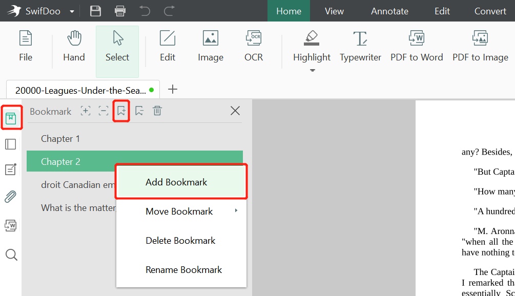 add bookmarks to pdf file