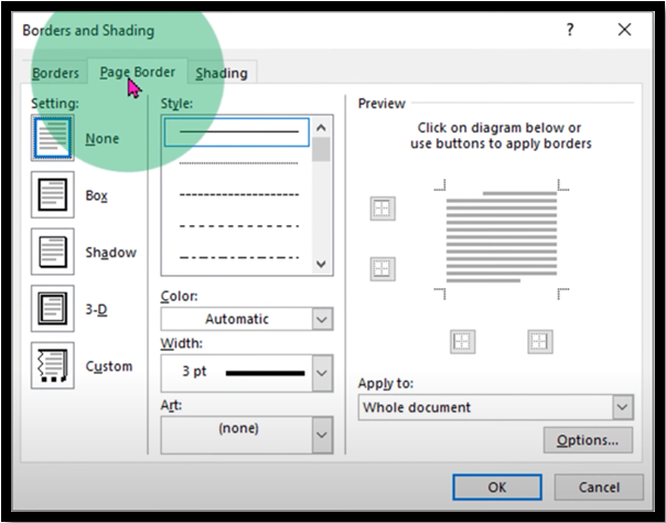 add border to PDF in Microsoft Word 2