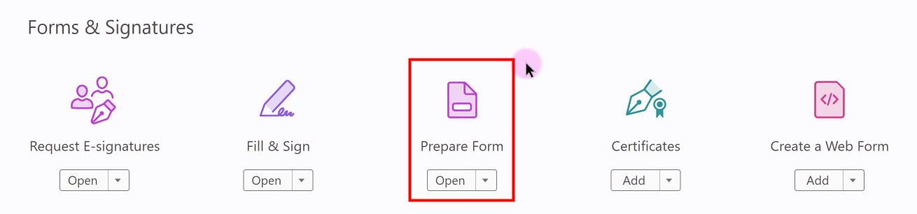 Add fillable fields in PDF with Adobe Acrobat 1