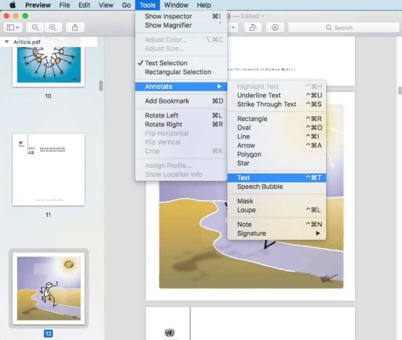 Add Hyperlink to PDF on Mac in Preview