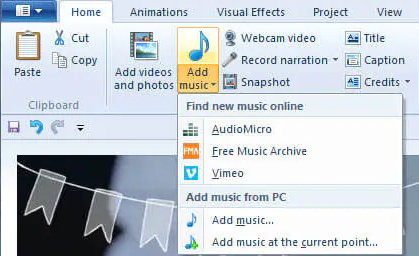 Add music to a video on Windows Photos 2