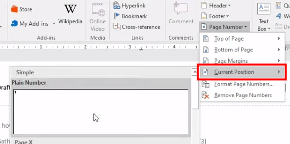 Add page number in Word  FAQ