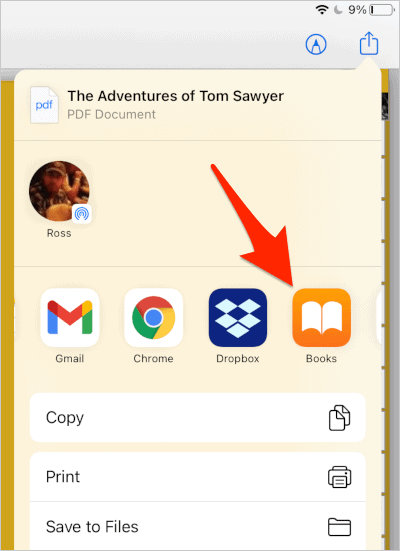 Import PDFs to Books