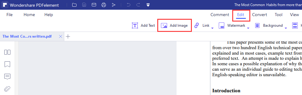 Add photo to PDF with PDFelement