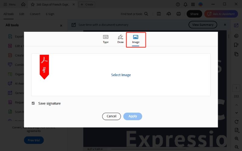 Adobe Select Image