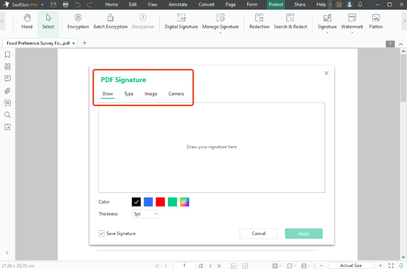 Sign with SwifDoo PDF