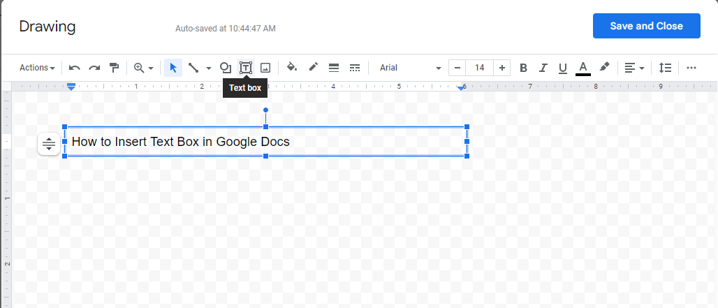 Add Text Box in Google Docs