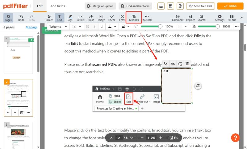 Add Text Box Online