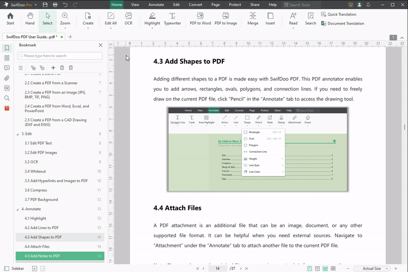 Add Text Callou in PDF Free with SwifDoo PDF