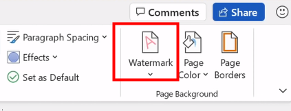Add watermark in Word directly 1