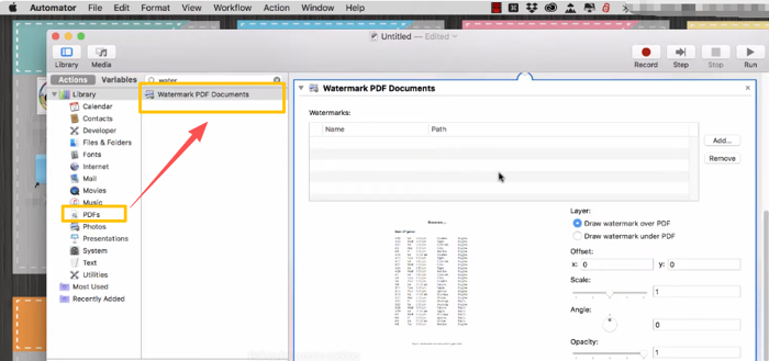 Add a Watermark to a PDF on Mac Using Automator 1