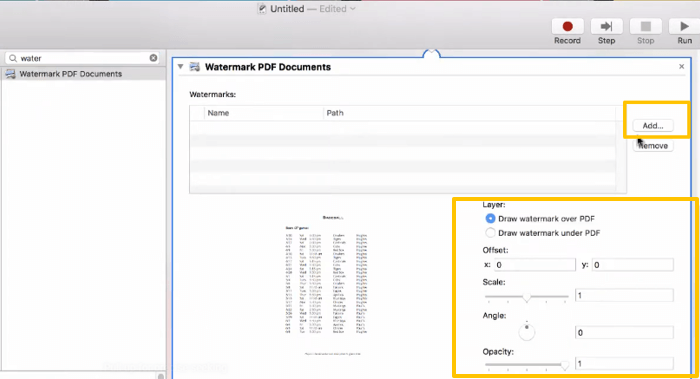 Add a Watermark to a PDF on Mac Using Automator 3