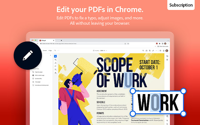 Adobe Acrobat Chrome PDF Viewer