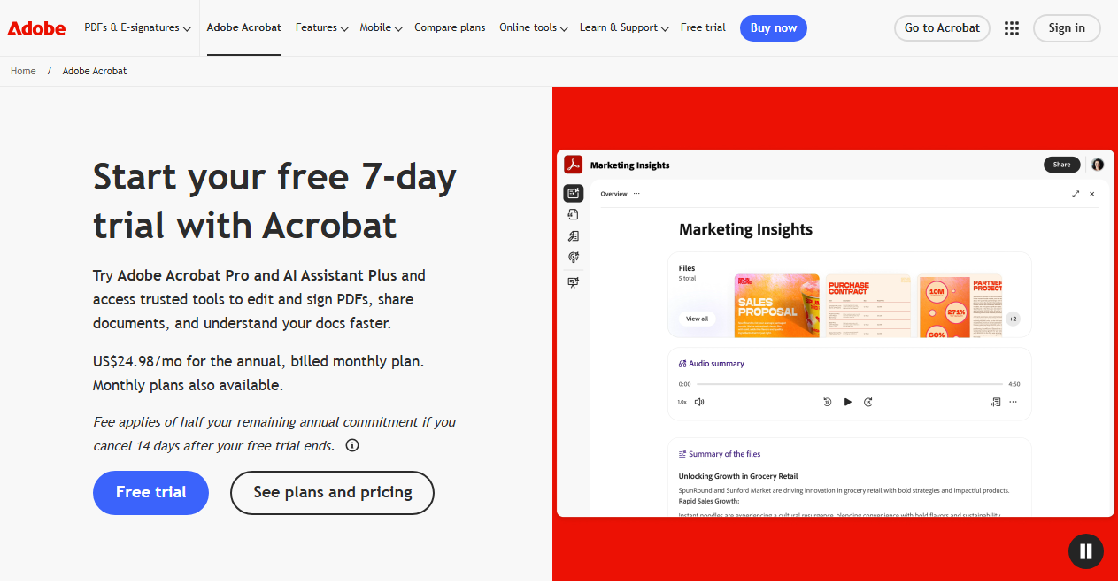 Adobe Acrobat trial
