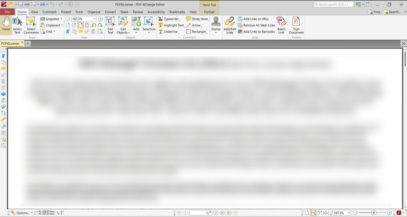 Interface of PDF-XChange Editor