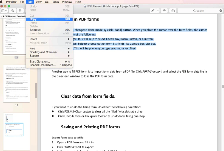 Open a PDF in Preview