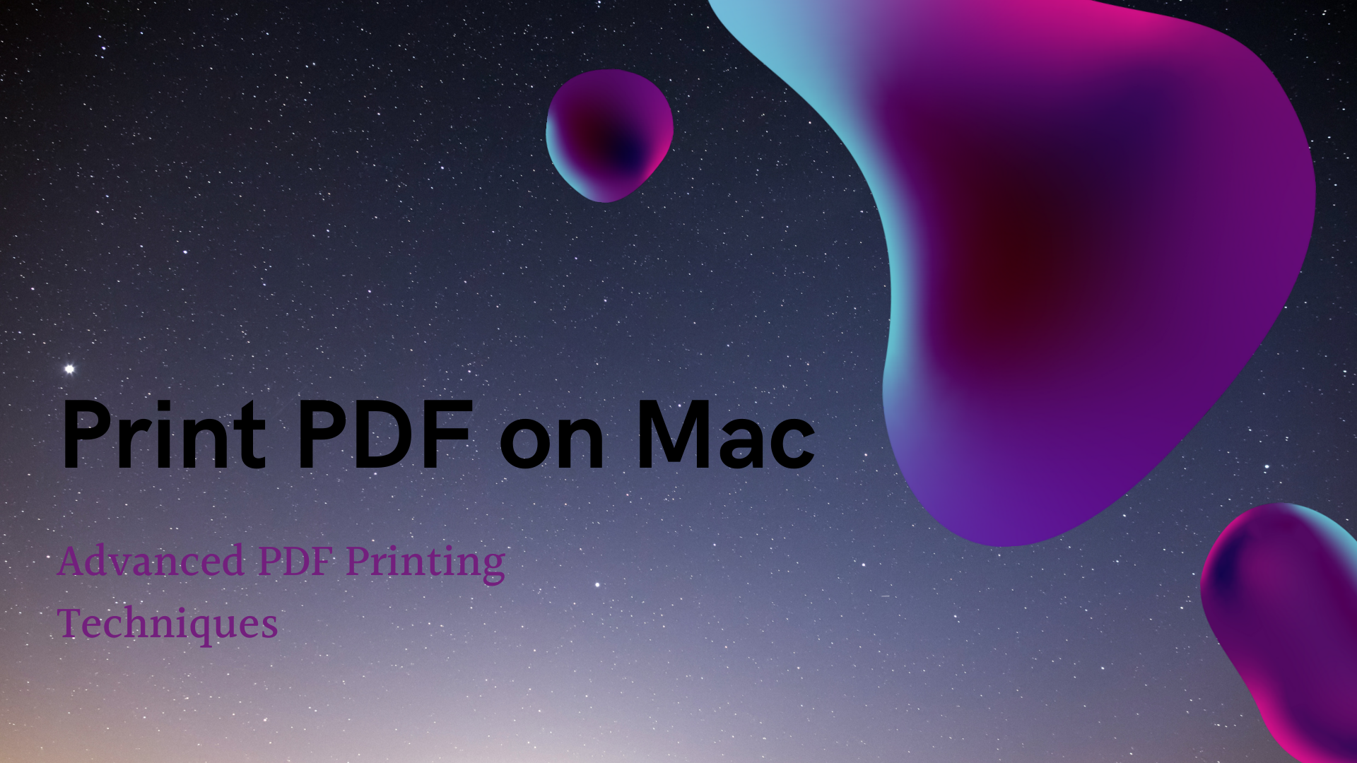 Advanced PDF Printing Techniques