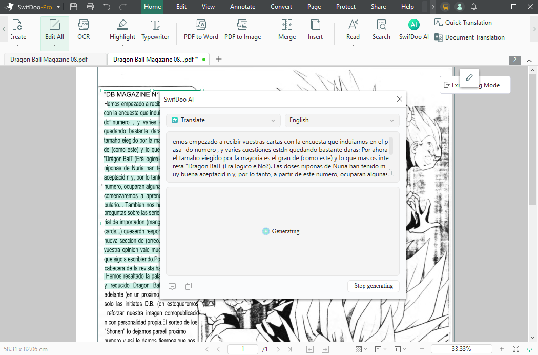 Interface of SwifDoo PDF