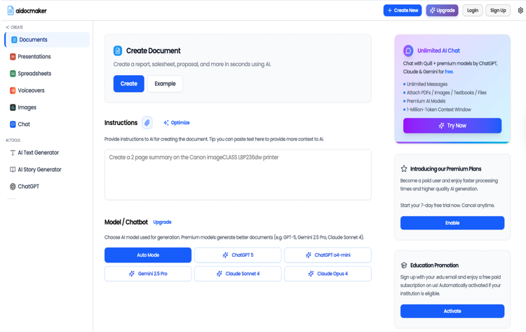 AI PDF maker 1. AI Doc Maker
