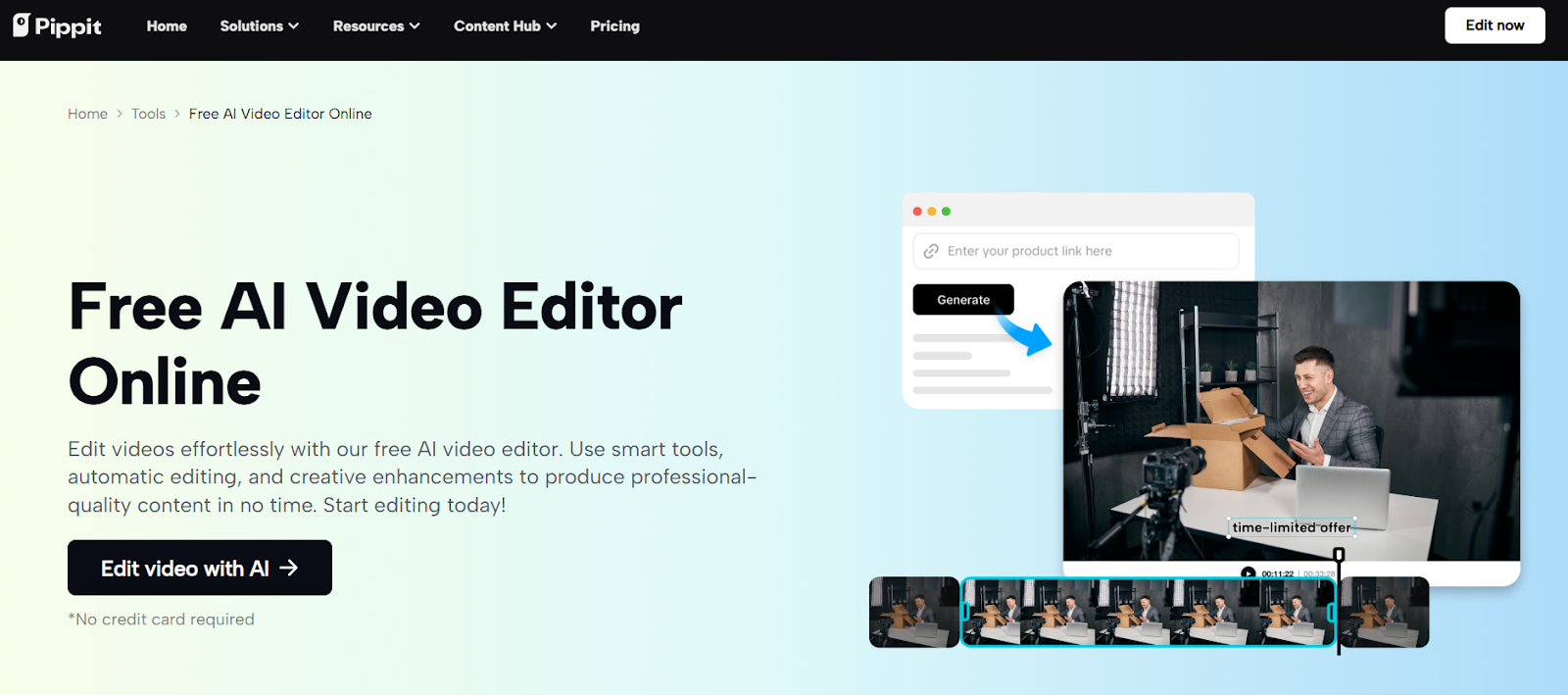 AI video editor online