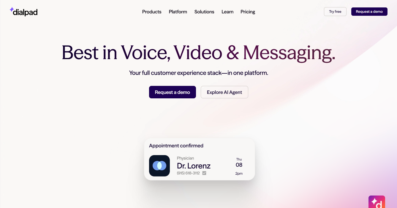 Web interface of Dialpad