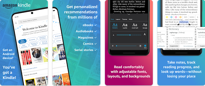 Amazon Kindle book reader app