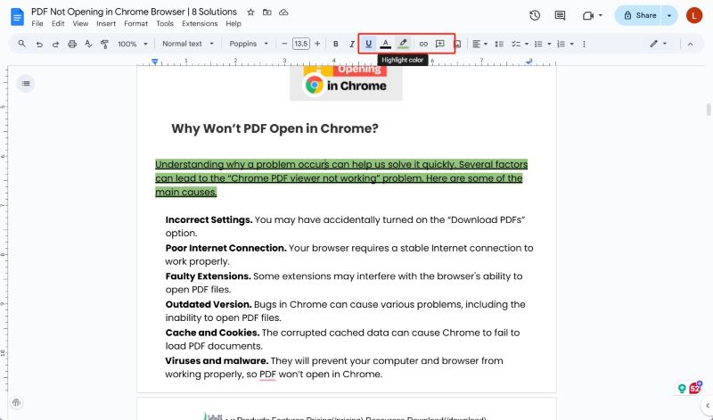 Annotate PDF in Google Drive