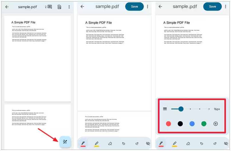 Annotate PDF in Google Drive on Android
