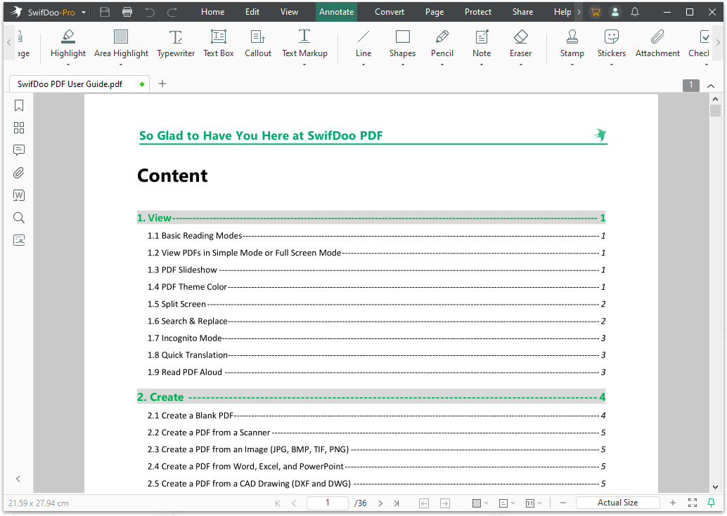 annotate slides with SwifDoo PDF