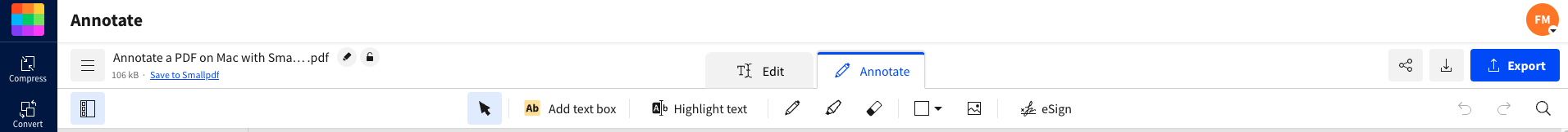 Smallpdf Annotate