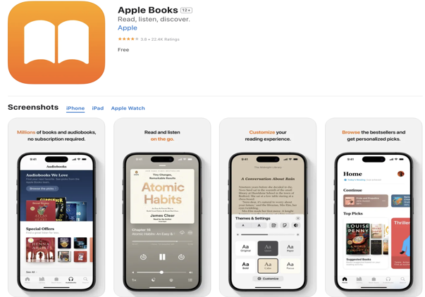 Apple Books iPhone PDF reader