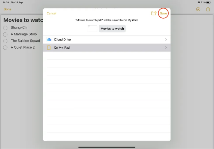 How to Save Apple Notes as PDF on iPad