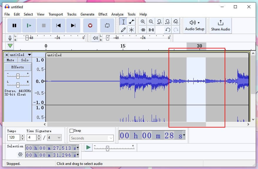 Select Noisy Section